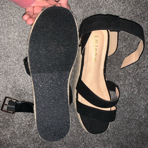 Liliana Black & Woven Platforms - Picture 3 of 4